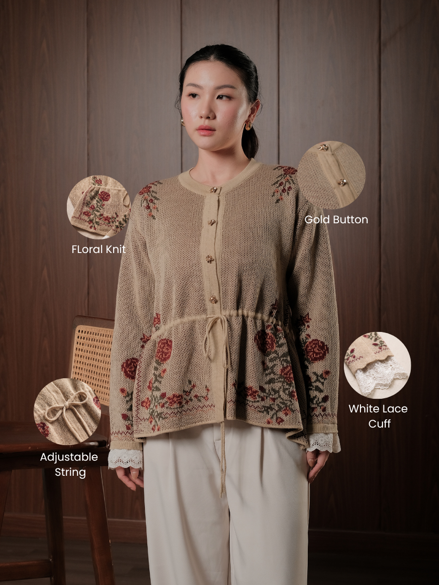 Alunicorn - Aruna Series Yuna - Cardigan Knit Wanita -  Outer Rajut Korean Style Lembut Elegan
