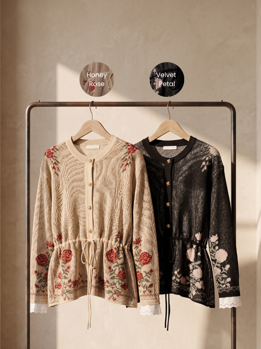 Alunicorn - Aruna Series Yuna - Cardigan Knit Wanita -  Outer Rajut Korean Style Lembut Elegan