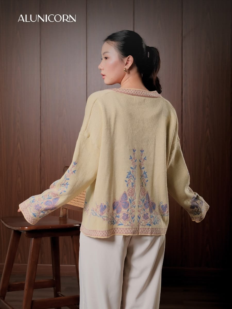 Alunicorn - Aruna Series Chika - Cardigan Knit Wanita - Outer Rajut Korean Style Lembut Elegan