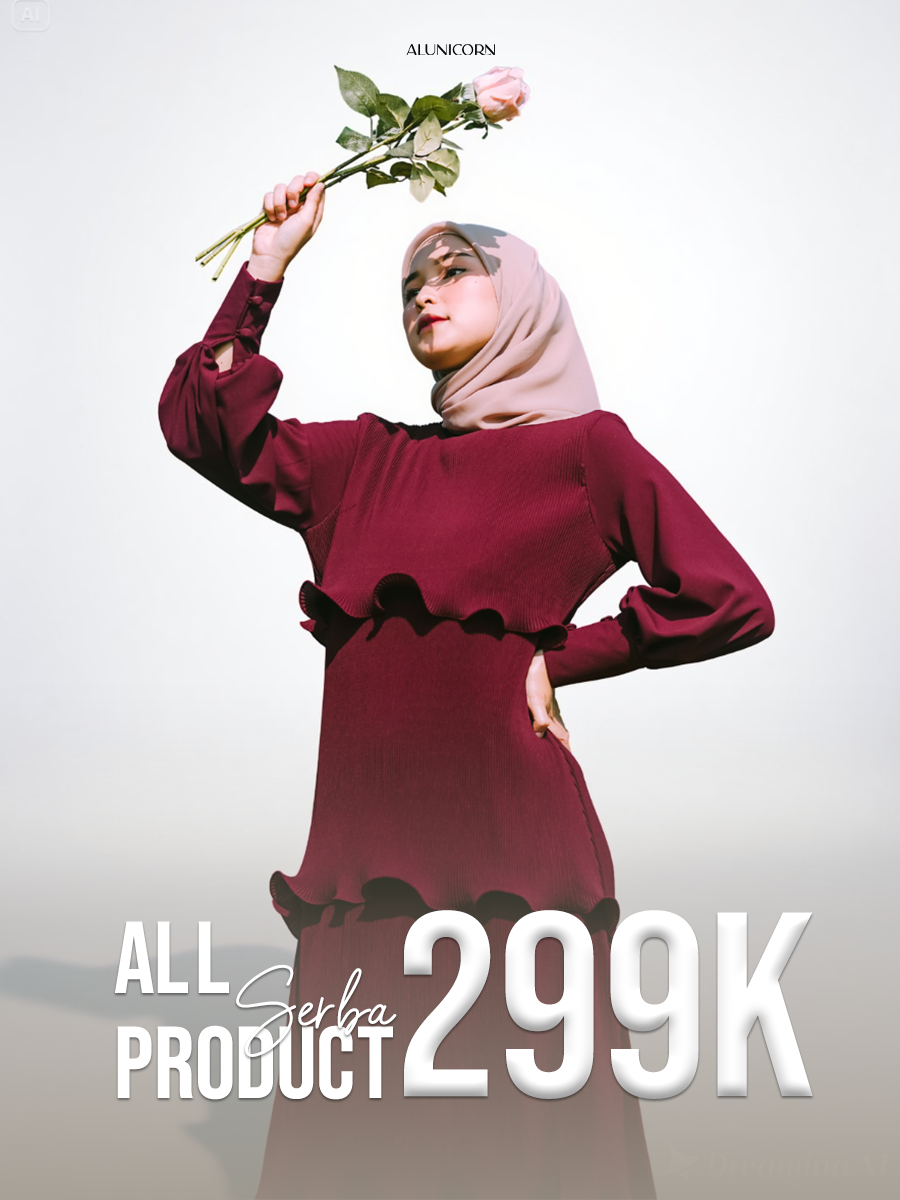 EVENT - Alunicorn - Nura Dress - Dress plisket Busui- Pleats Premium ( Dress Koleksi Lebaran )