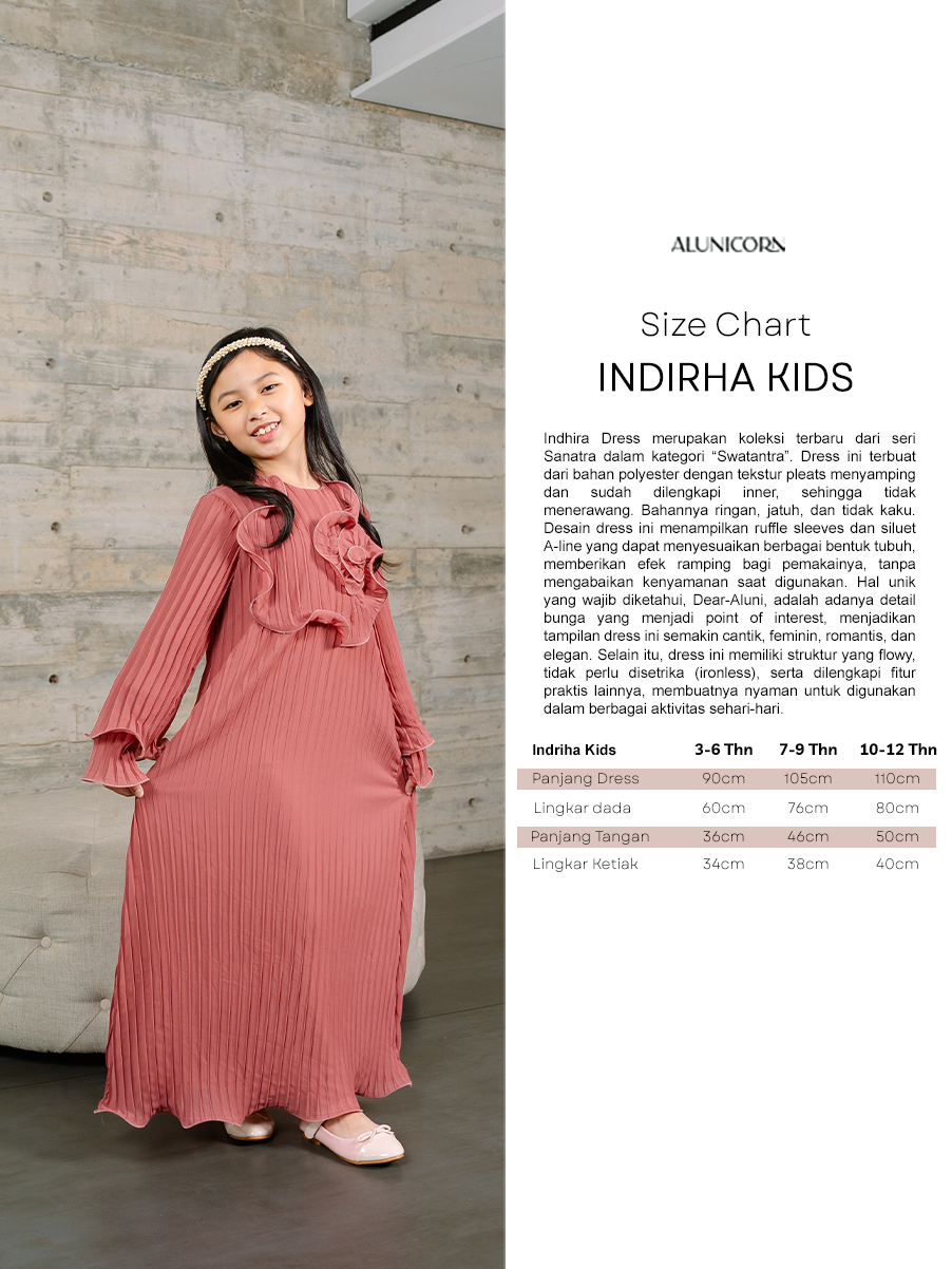 Alunicorn - Indirha Dress - Dress Plisket - Dress- Kid's