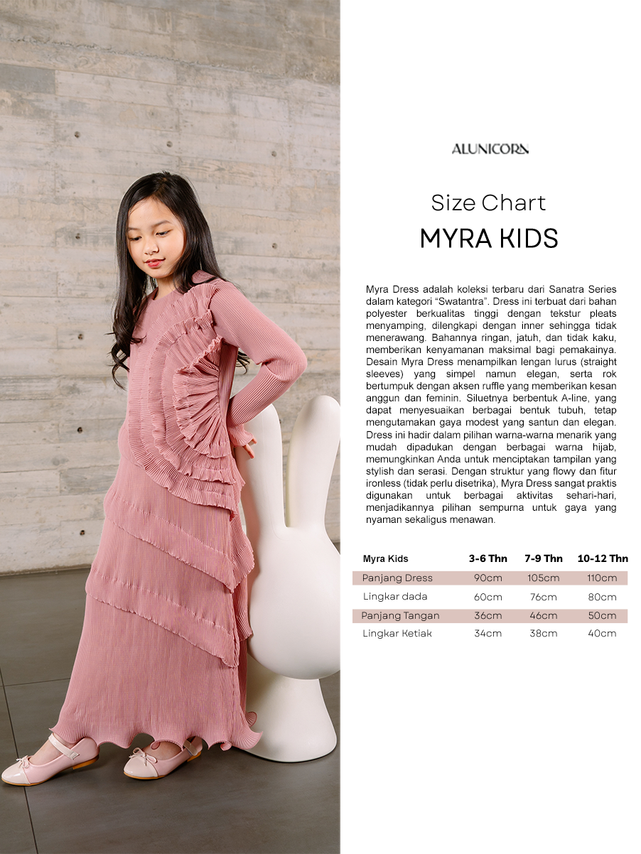 Alunicorn - Myra Dress - Dress Plisket - Dress Kid's