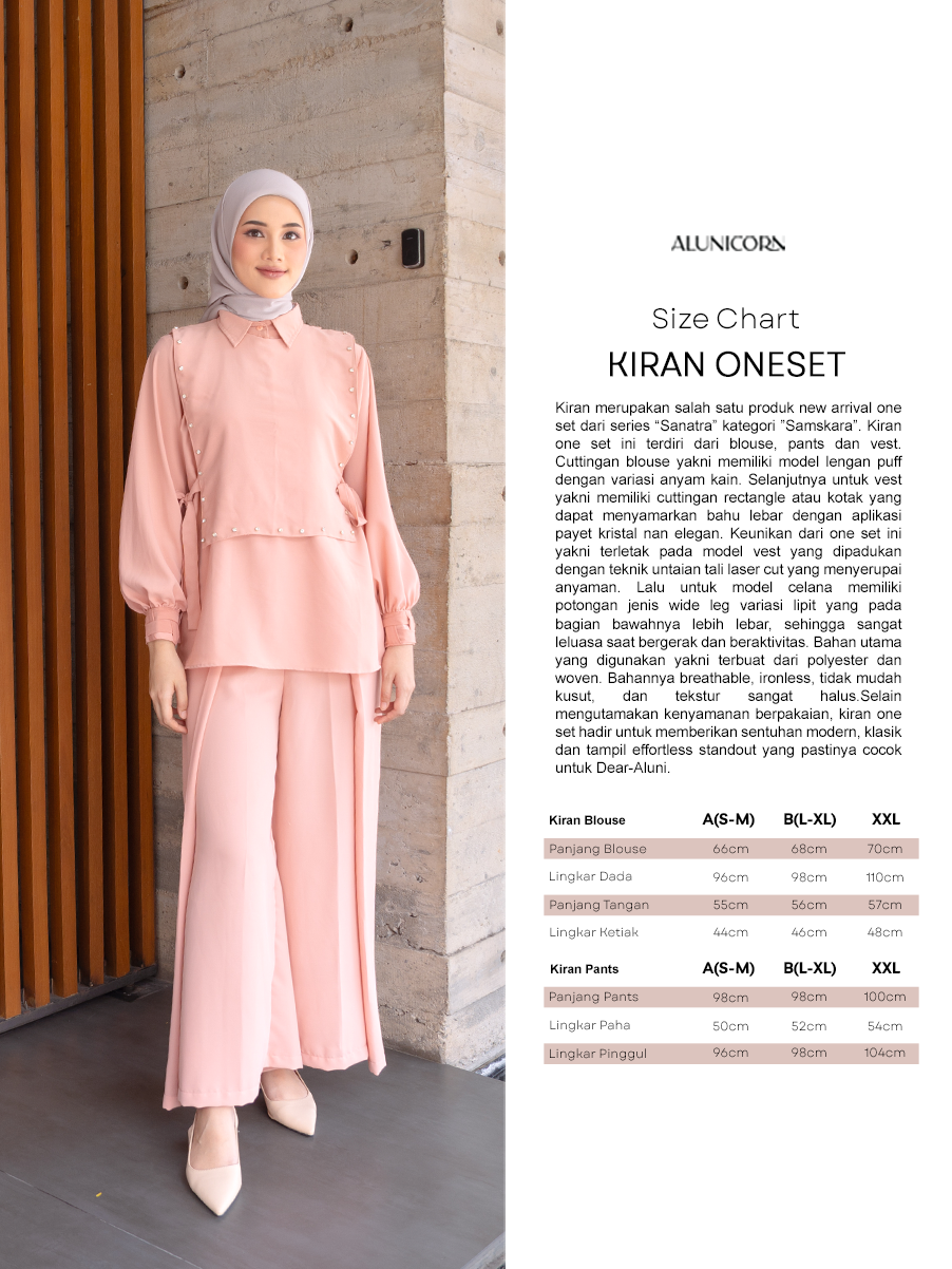 Alunicorn - Kiran Set - Oneset Wanita - Blouse Wanita - Pants Wanita