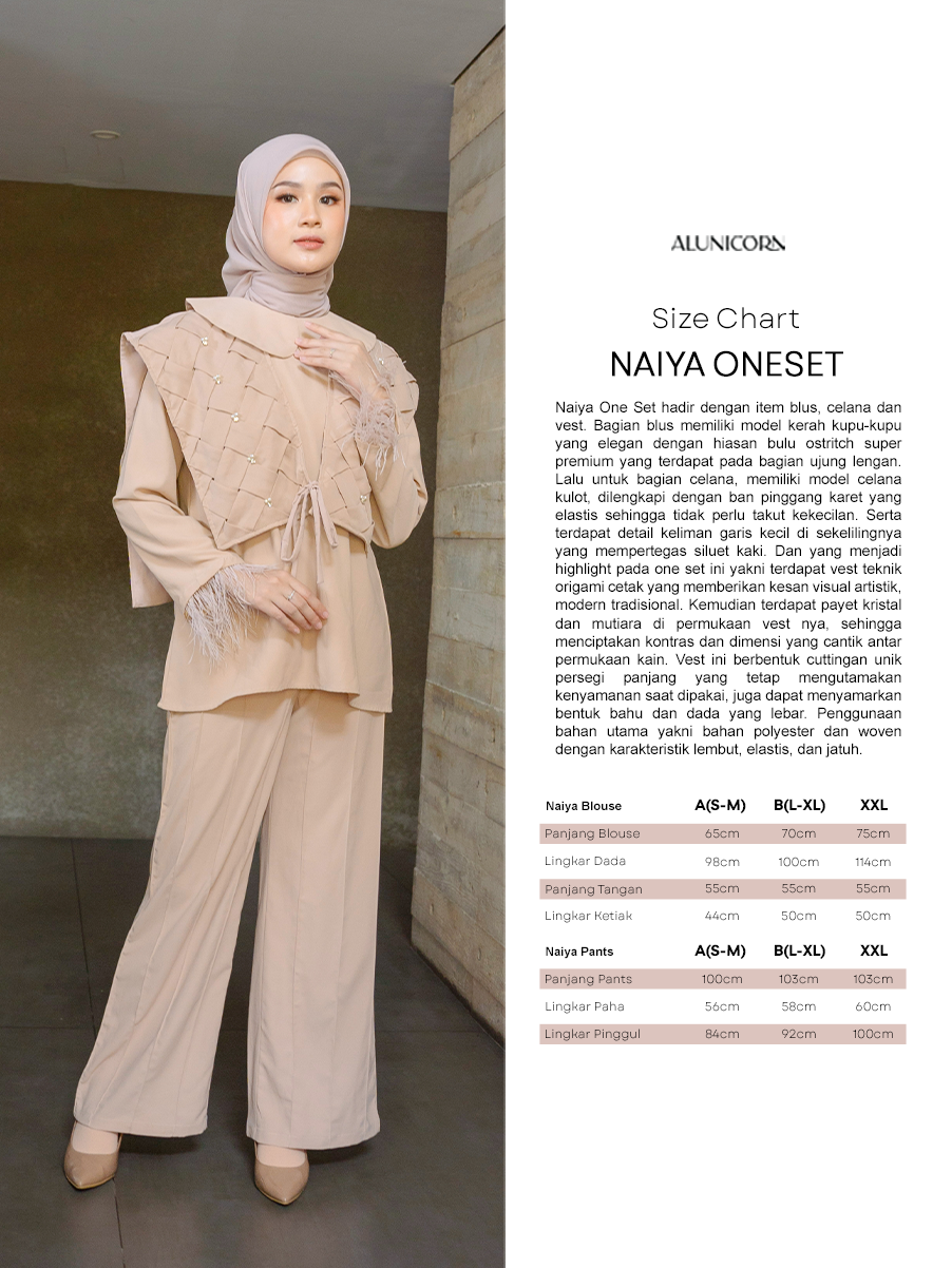 Alunicorn - Naiya Set - Oneset Wanita - Blouse Wanita - Pants Wanita