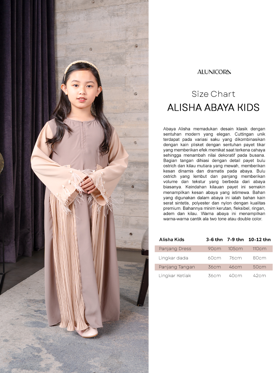 Alunicorn - Alisya Abaya Set - Abaya Kid's