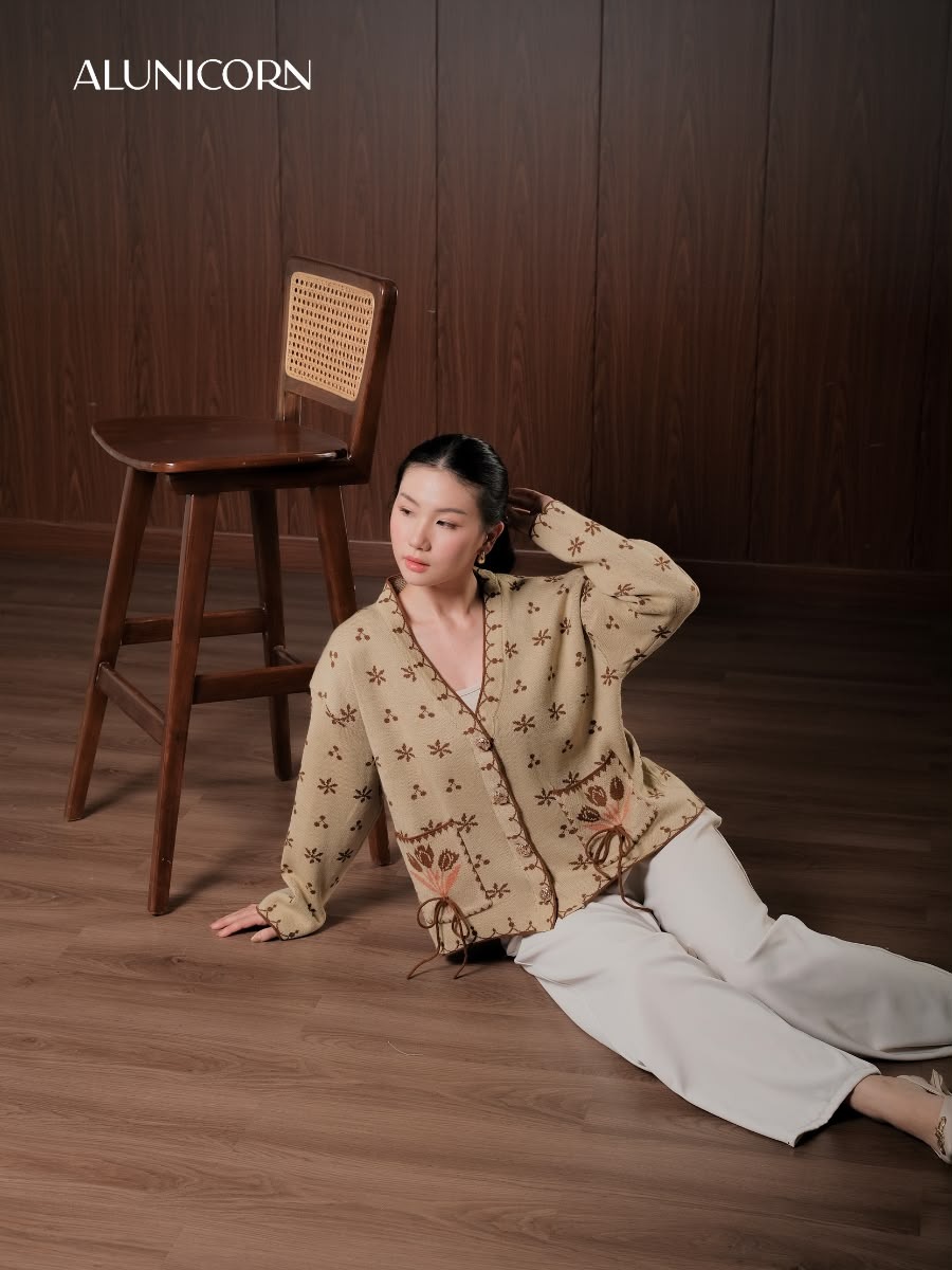 Alunicorn - Aruna Series Miyu - Cardigan Knit Wanita - Outer Rajut Korean Style Lembut Elegan