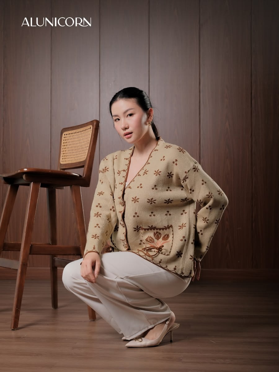 Alunicorn - Aruna Series Miyu - Cardigan Knit Wanita - Outer Rajut Korean Style Lembut Elegan