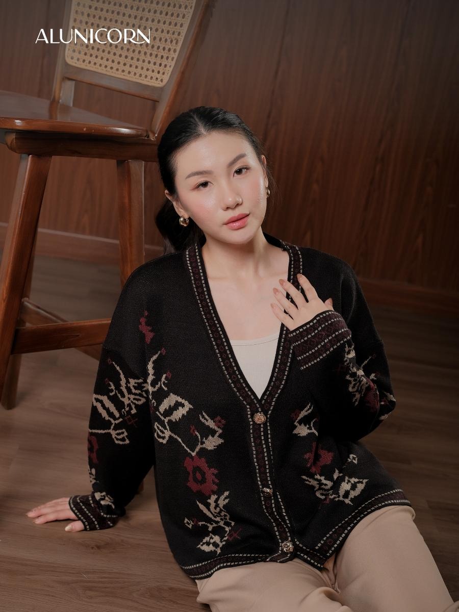 Alunicorn - Aruna Series Aira - Cardigan Knit Wanita - Outer Rajut Korean Style Lembut Elegan