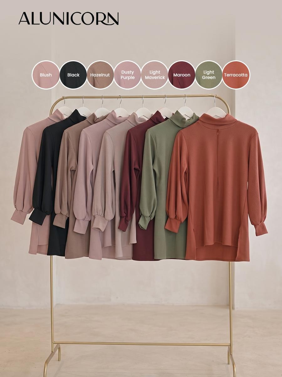 Alunicorn X Marissya Icha  - Elle Knit One set  Busui | One set wanita Blouse Busui Dan Pants Knit Uniqlo - Zipper knitting