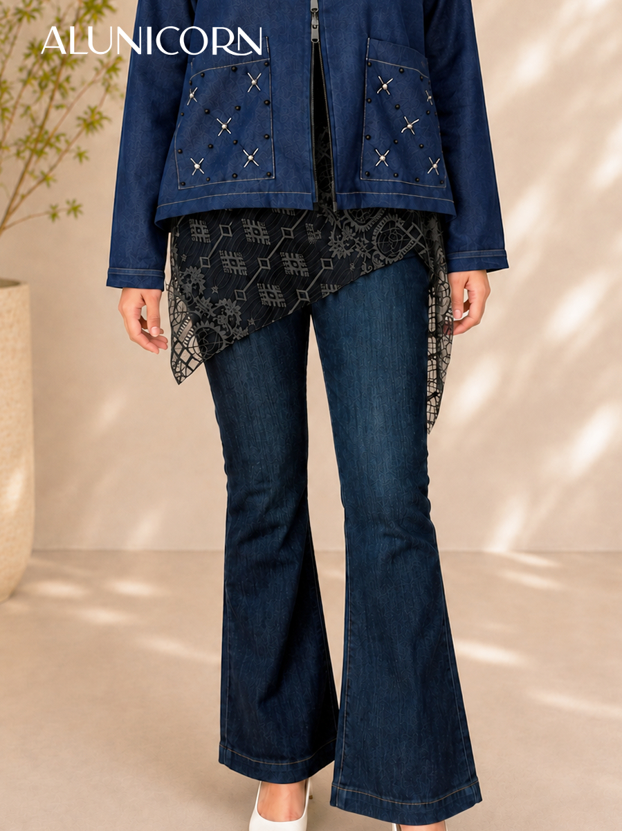 Alunicorn - Elan Lace Layering V-neck | Lace Trim & Ruffle Detail | Aksen Outfit Wanita | Layering Accessory
