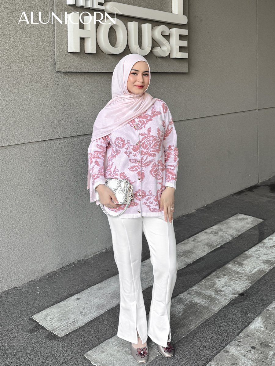Alunicorn - Floral Cardigan Series | Cardigan Rajut Premium Wanita Motif Floral