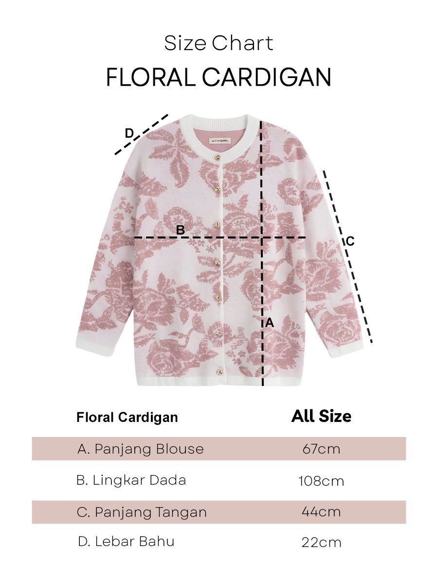 Alunicorn - Floral Cardigan Series | Cardigan Rajut Premium Wanita Motif Floral