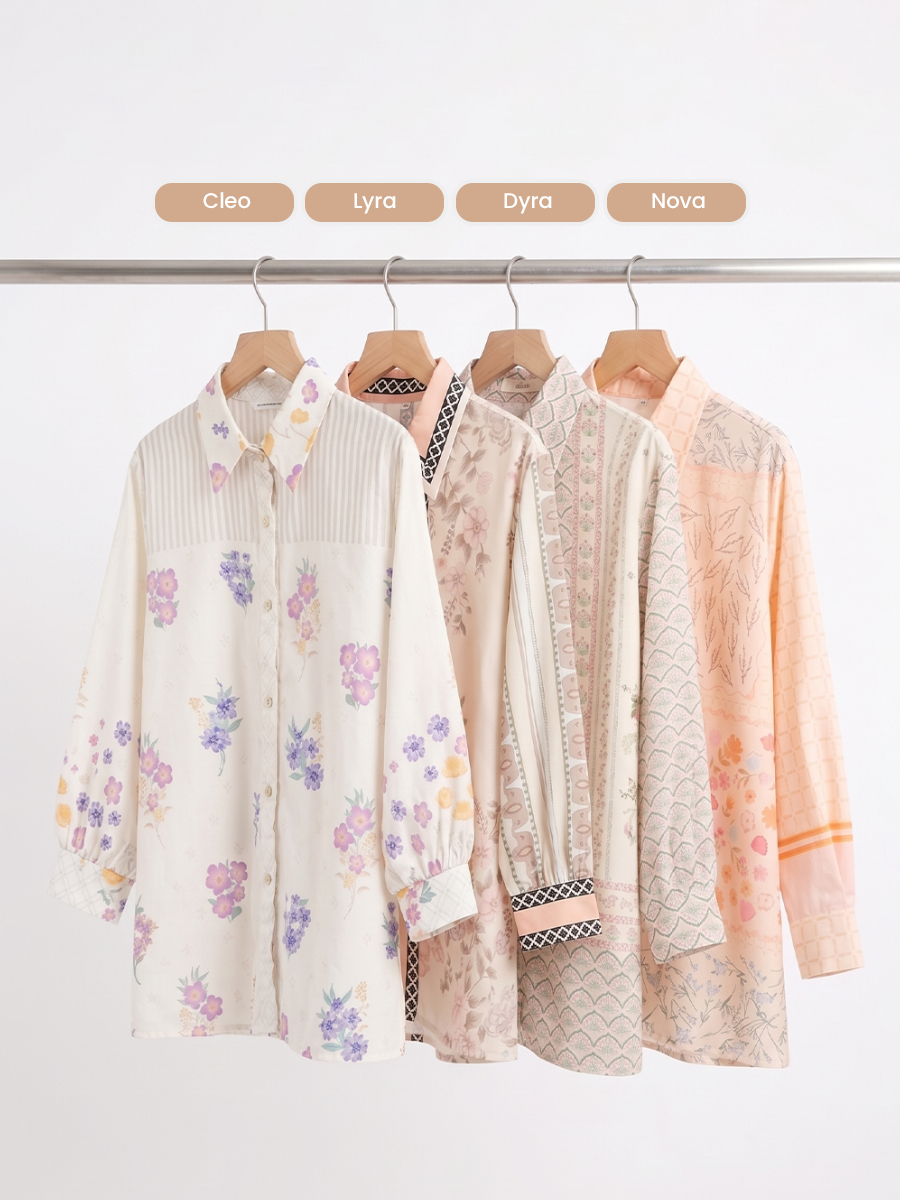 Alunicorn - Series Yume - Kemeja Floral Wanita Premium | Blouse Motif Bunga Bestseller | Atasan Casual Korean Style Elegan