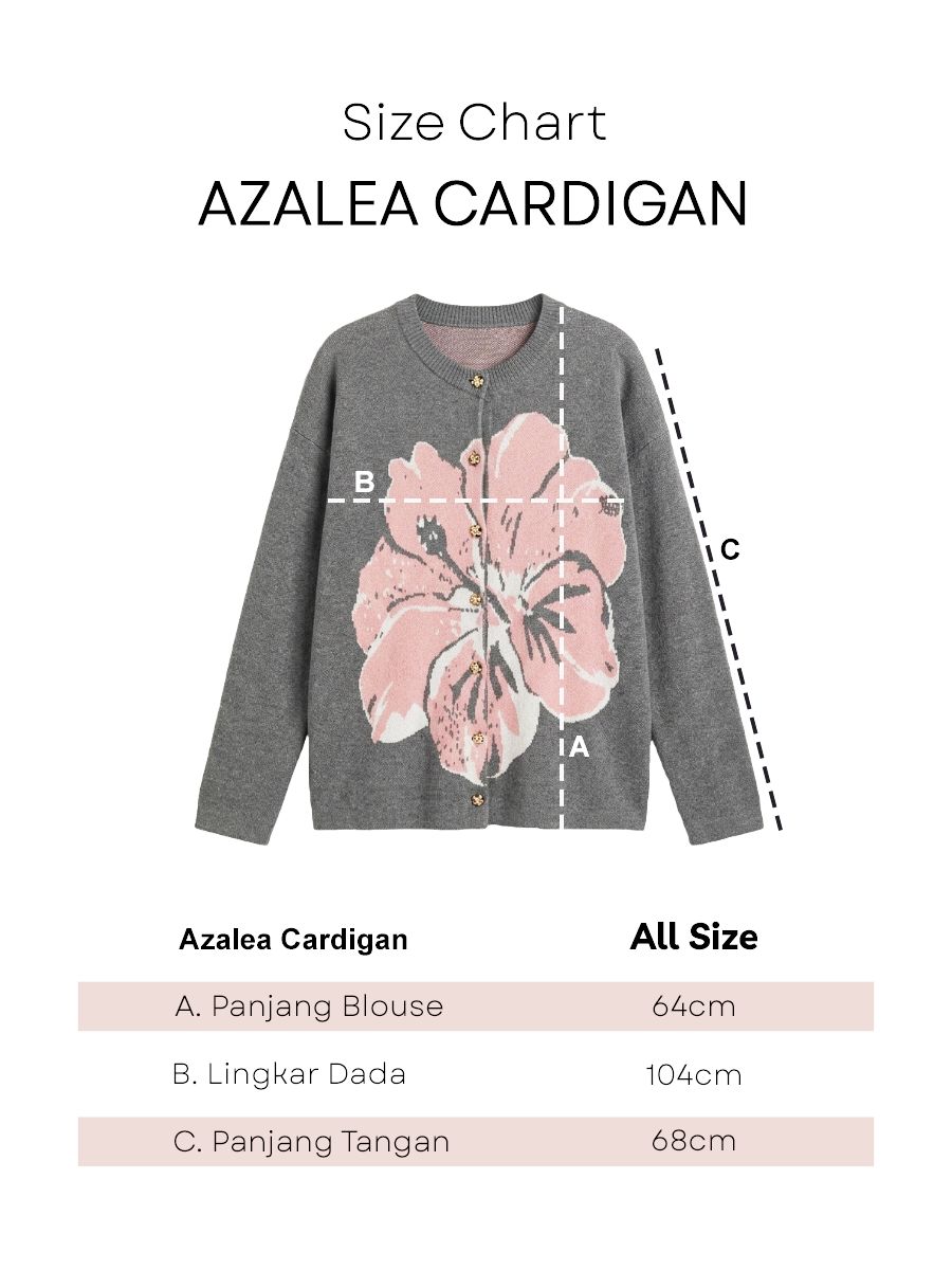 Alunicorn - Keiko Series - Azalea Cardigan - Floral Rajut - Blouse Floral Wanita Korean Style