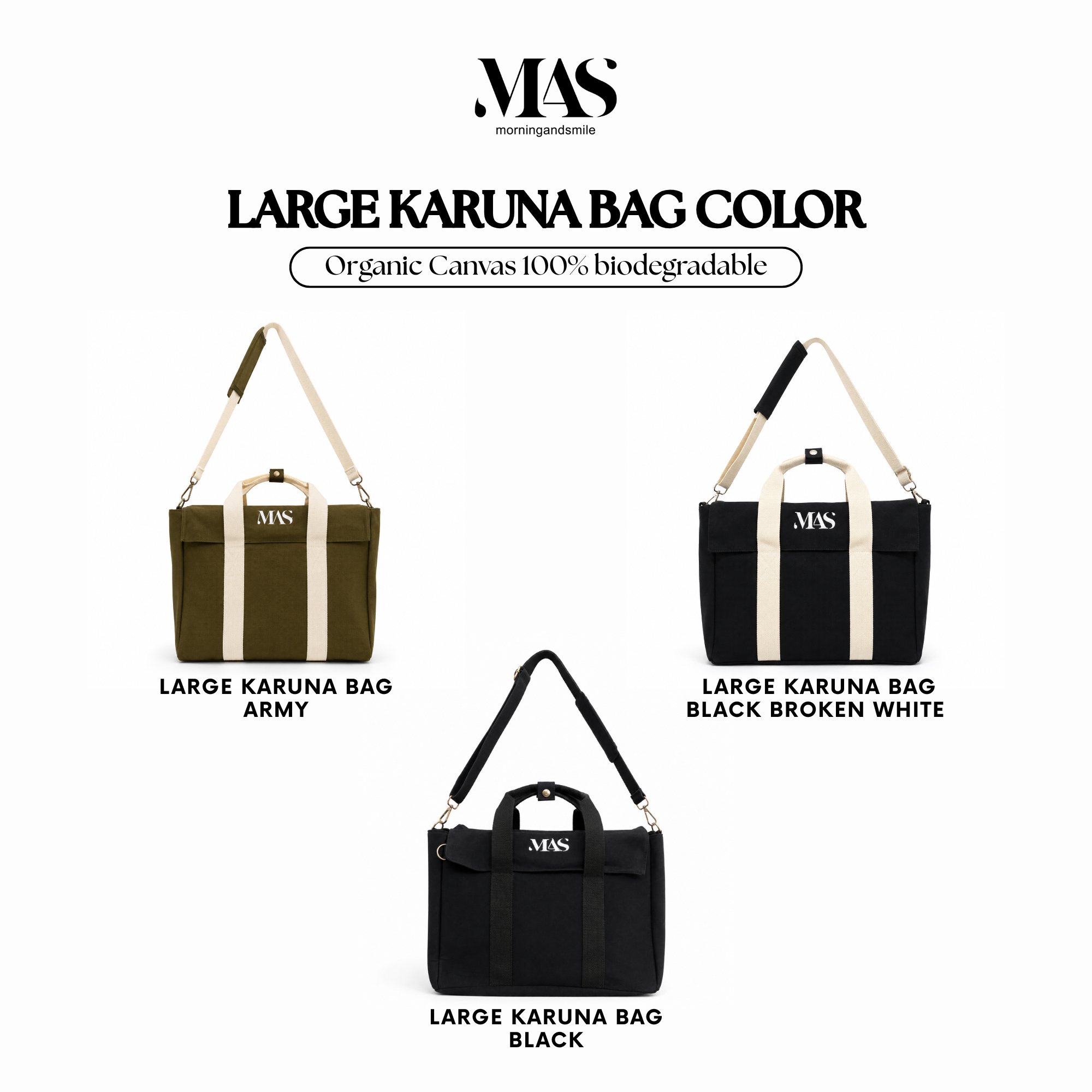 MAS - Large Karuna - Work Bag - Organic Canvas