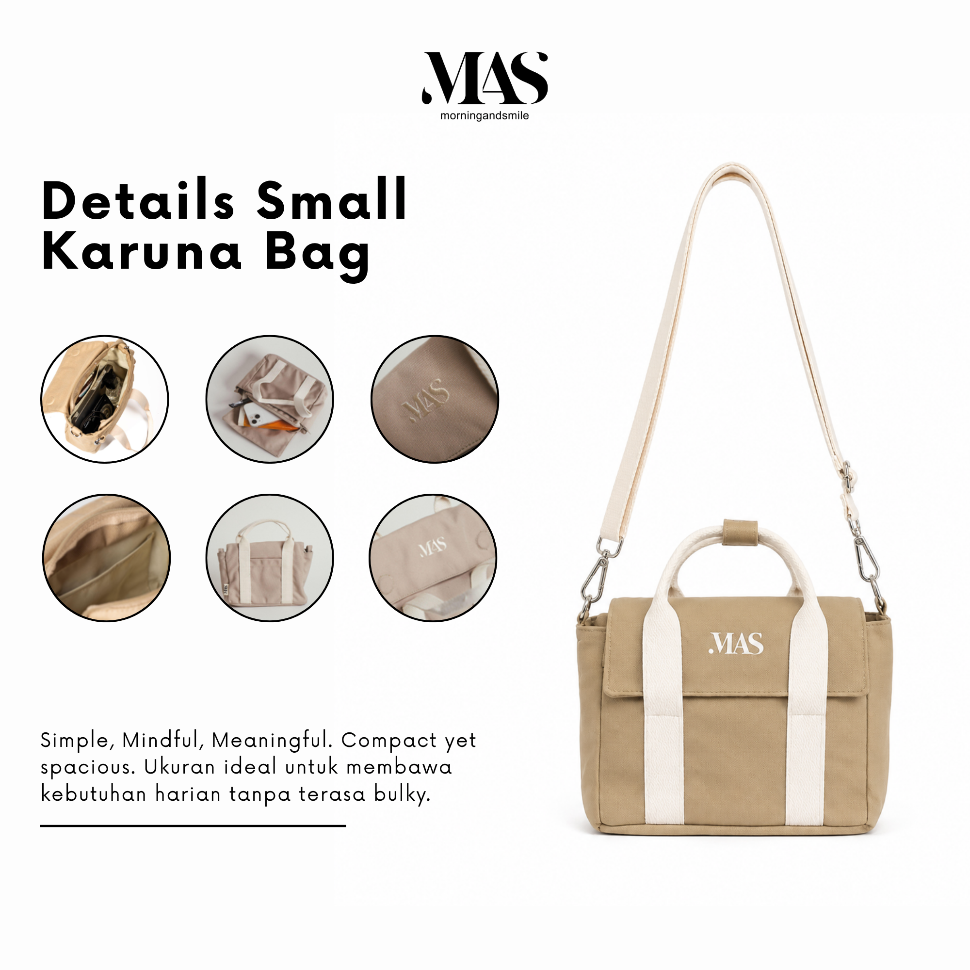 MAS - Small Karuna - Sling Bag - Organic Canvas