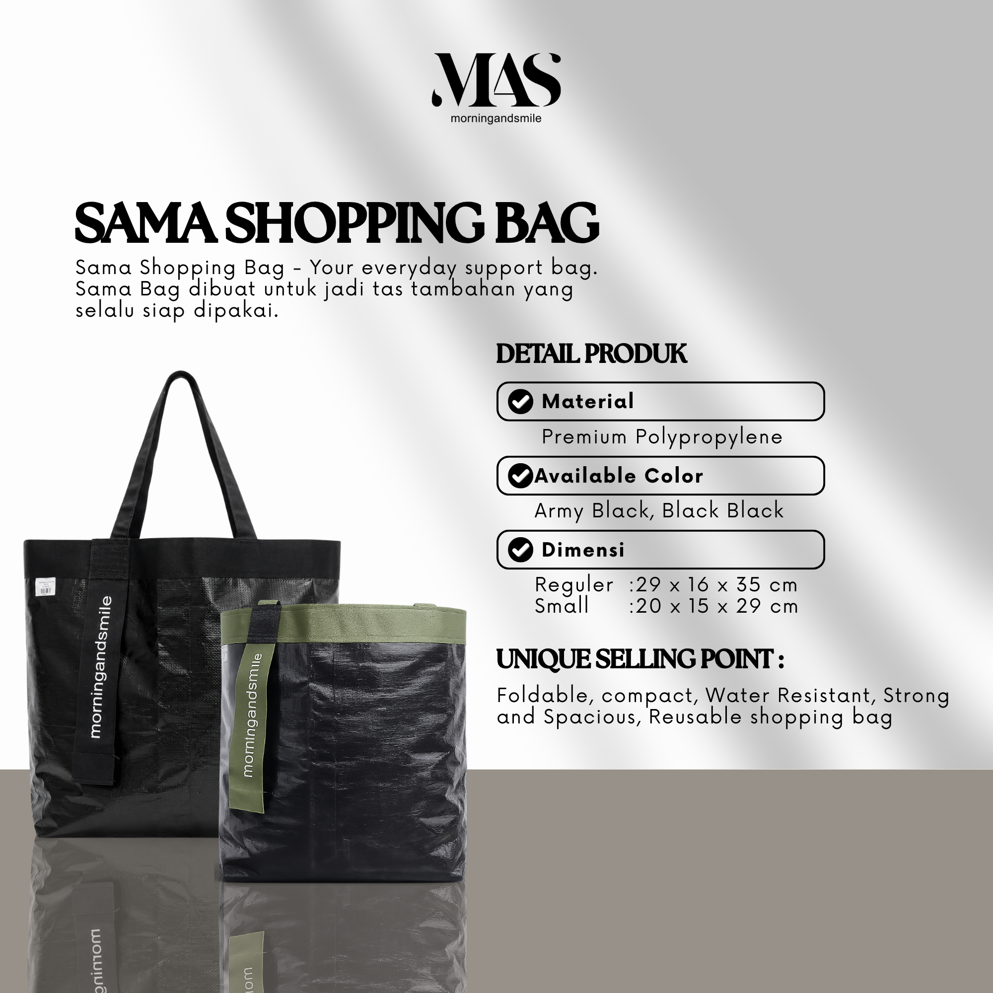 MAS - Sama Bag - Shopping Bag - Pria dan Wanita