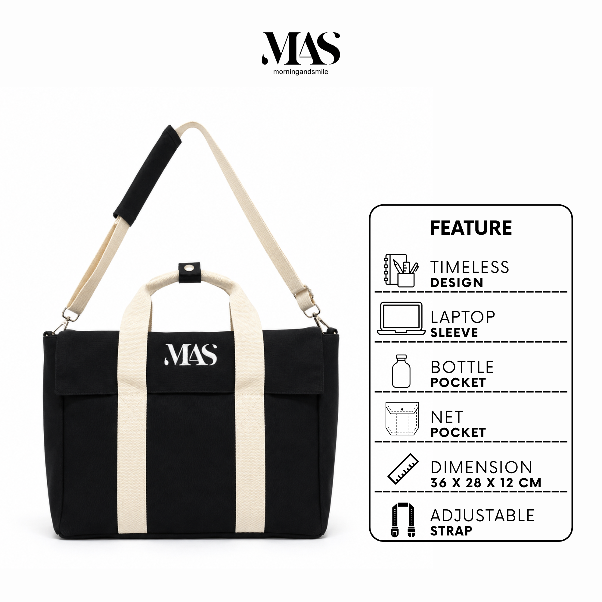 MAS - Large Karuna - Work Bag - Organic Canvas