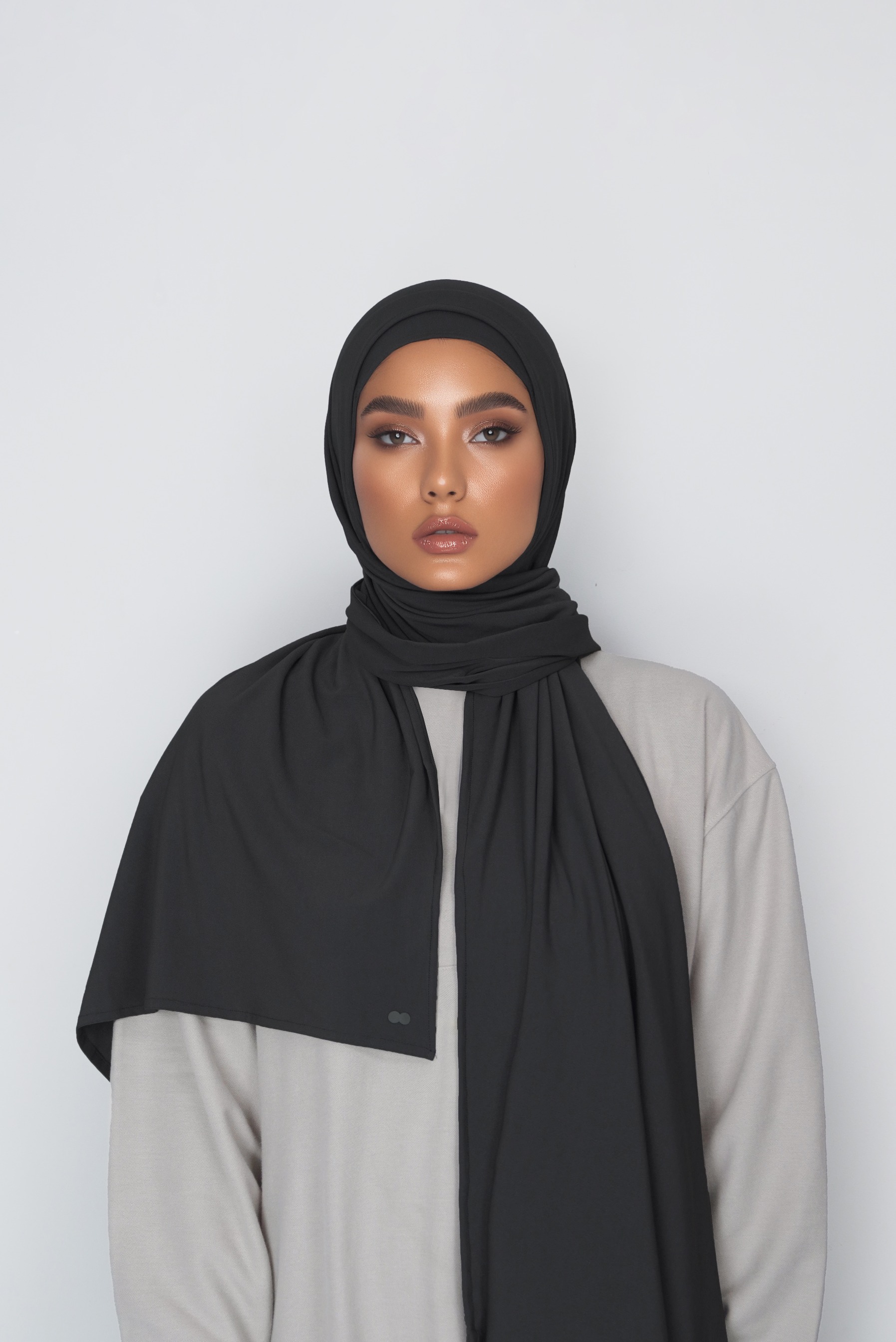 Premium Jersey Hijab Set - Black