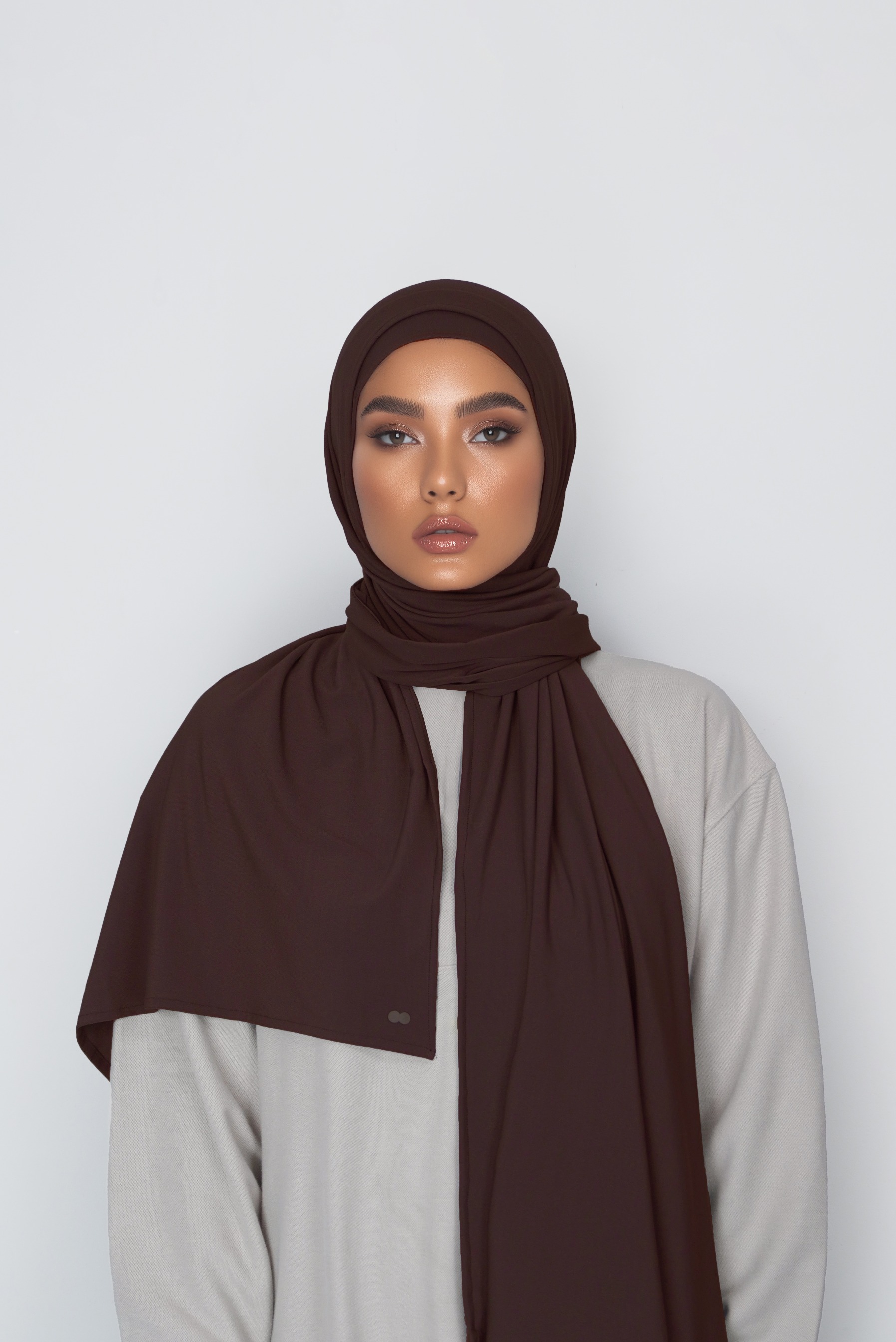 Premium Jersey Hijab Set - Espresso