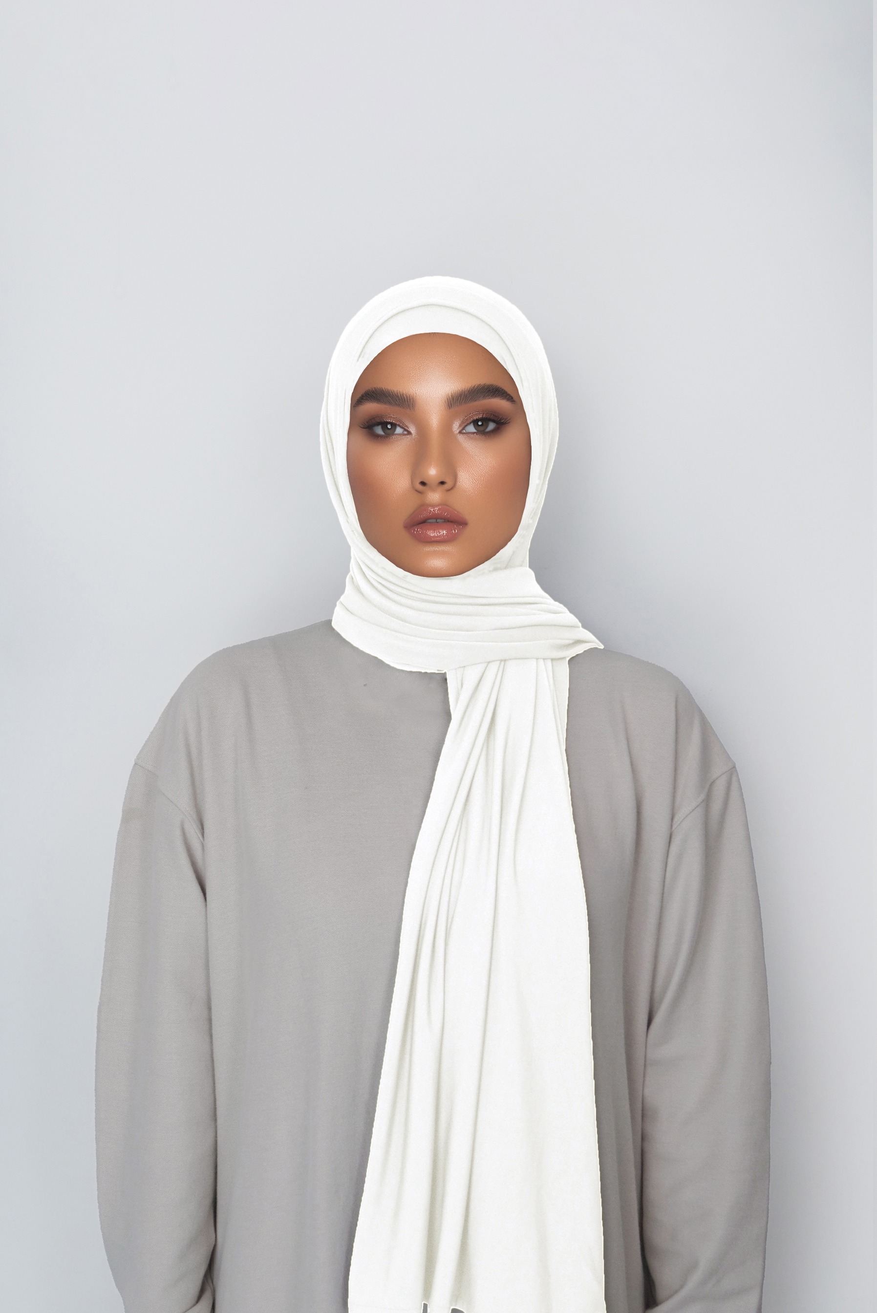 Premium Jersey Hijab Set - Ivory
