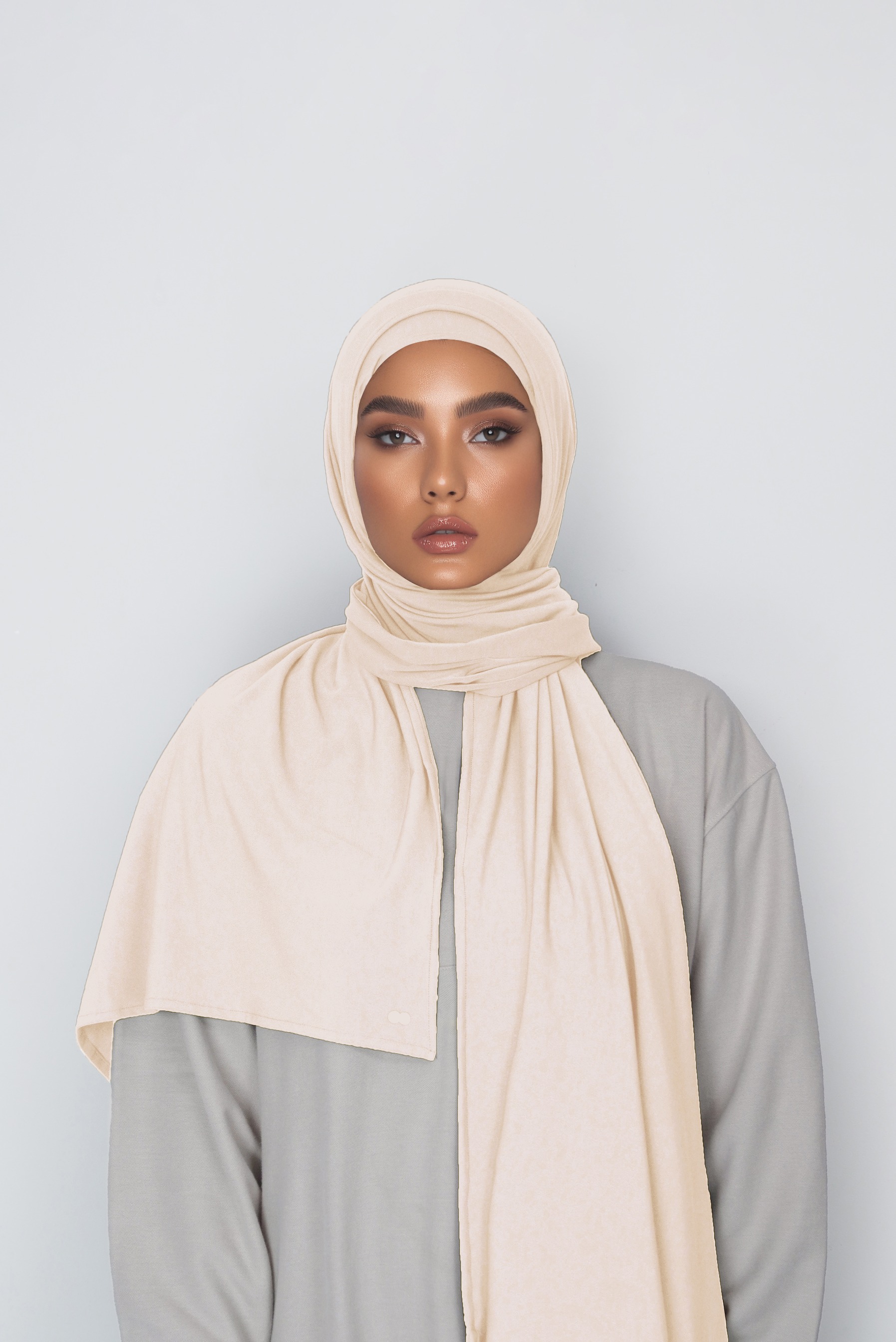 Premium Jersey Hijab Set - Khaki