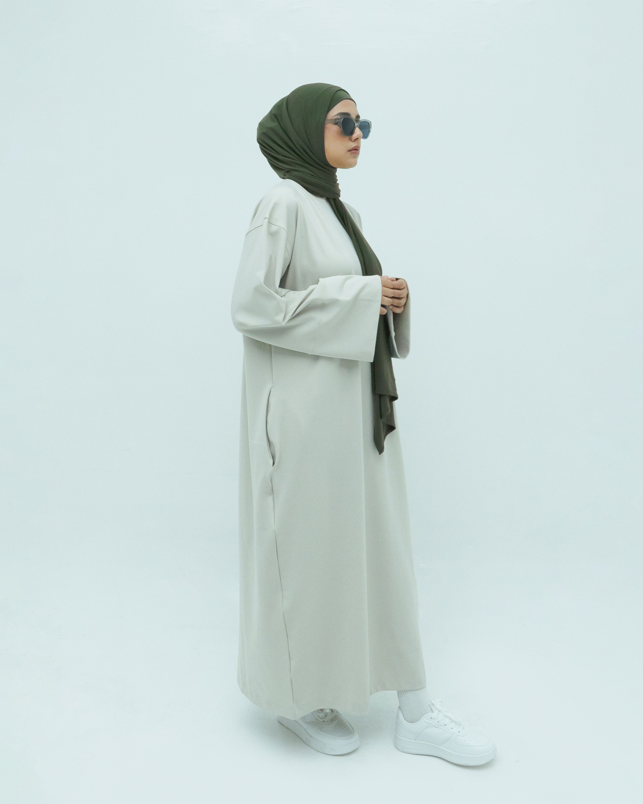 Jabalia Oversized Abaya - Biscuit