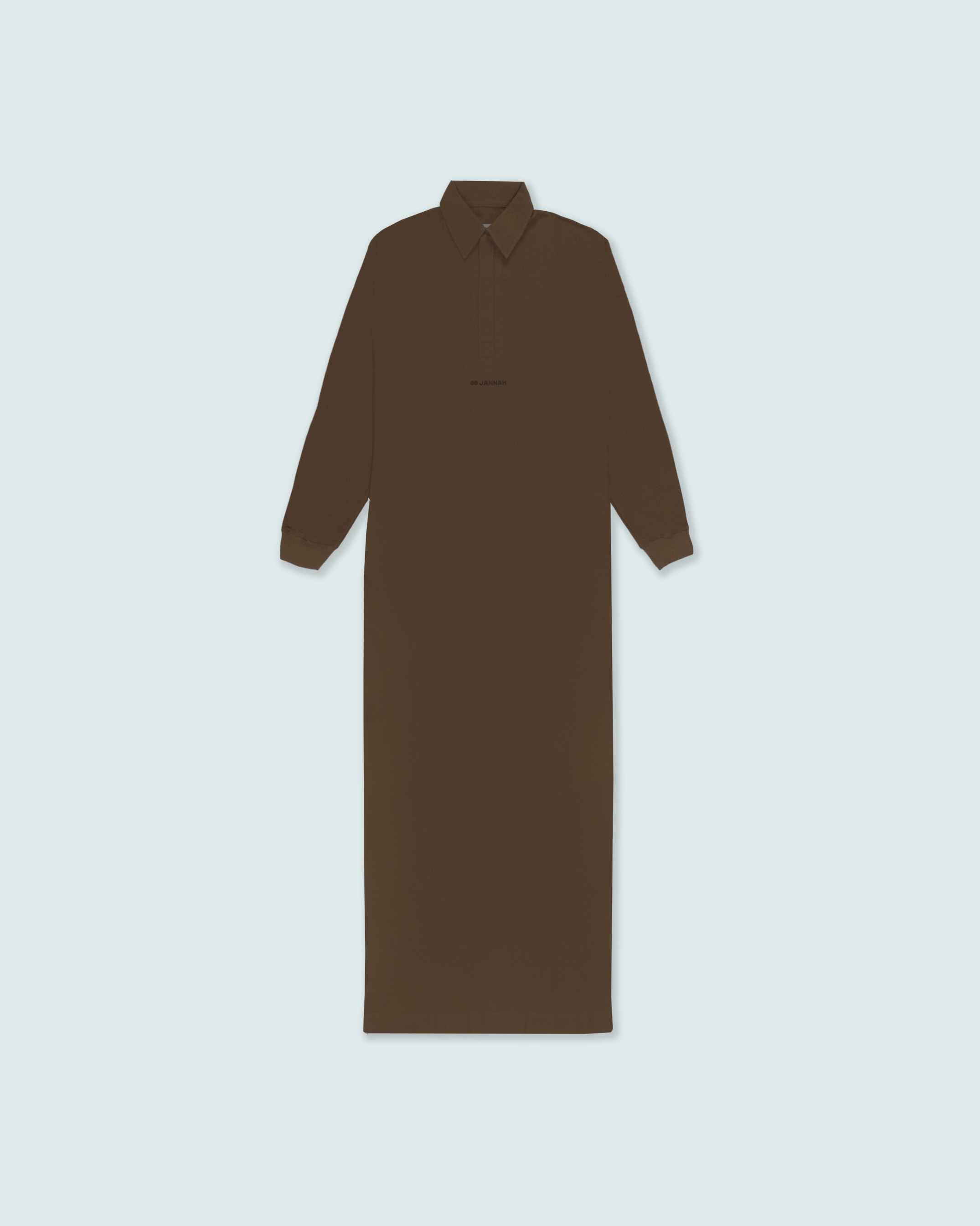 Jenin Oversized Polo Dress - Espresso
