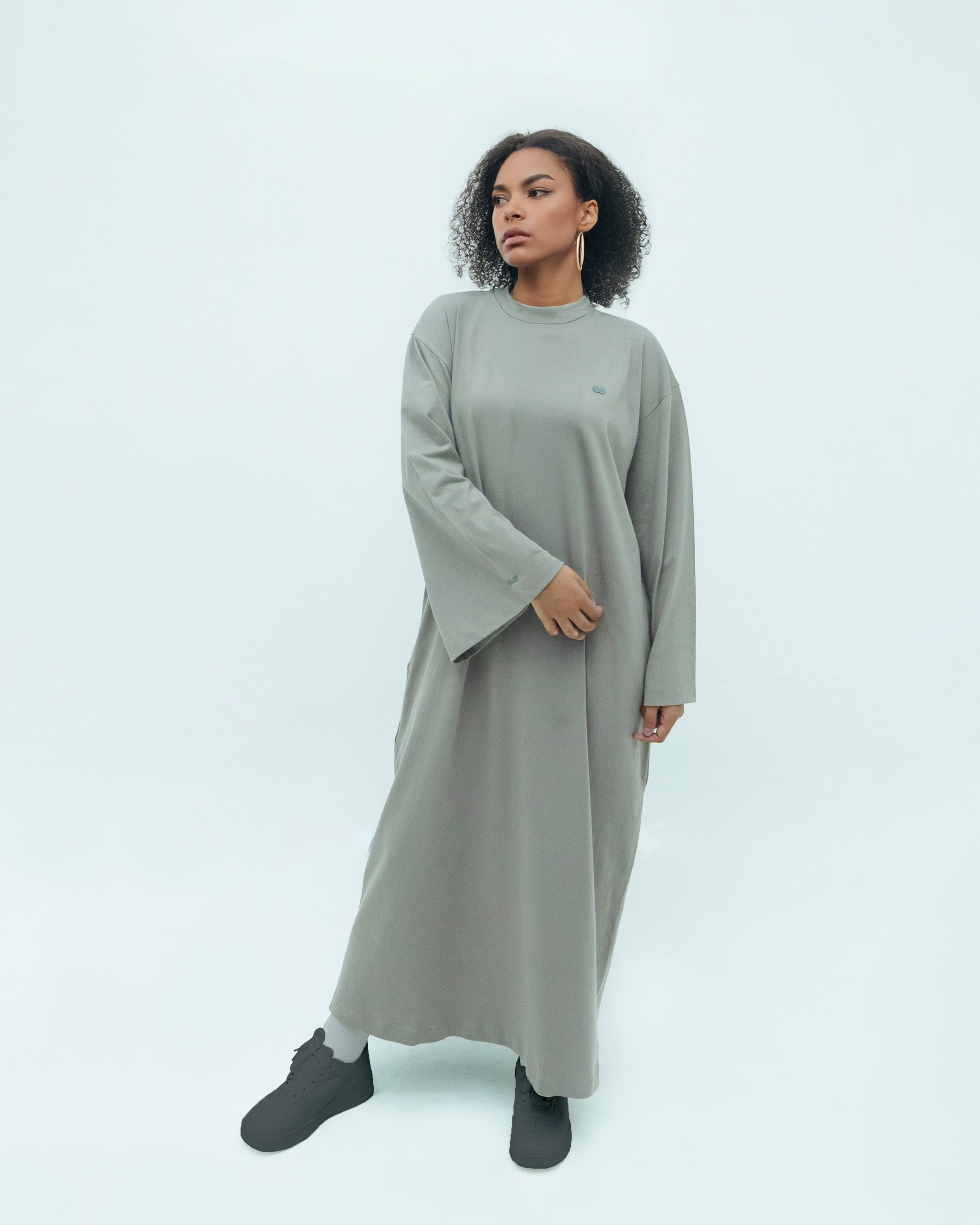 Rafah Oversized Maxi Dress - Ash Grey