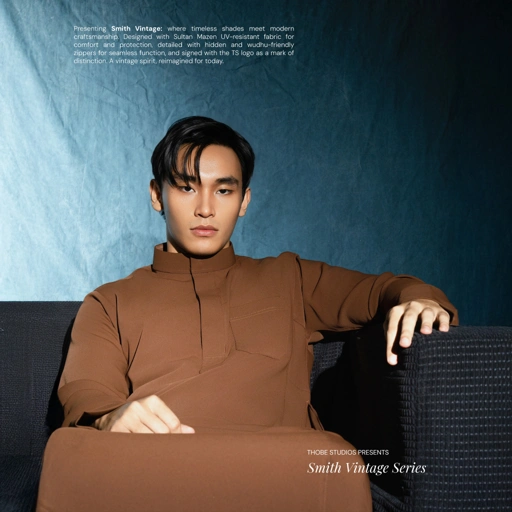 Image of [THOBE SMITH VINTAGE] Thobe Studios Thoub (Jubah / Gamis Pria Premium Slimfit) - UV Protection.