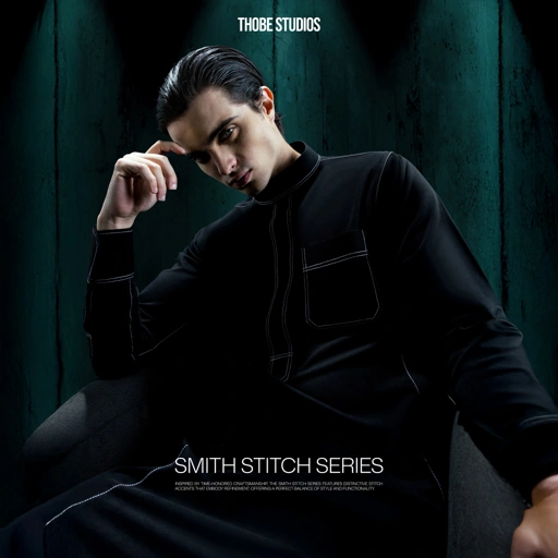 Image of [THOBE SMITH STITCH] Thobe Studios (Jubah / Gamis Pria Premium Slimfit) - UV Protection Material.