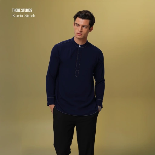 Image of [KURTA STITCH] Thobe Studios Kurta (Baju Koko / Kurta Pria Premium Slimfit) - UV Protection