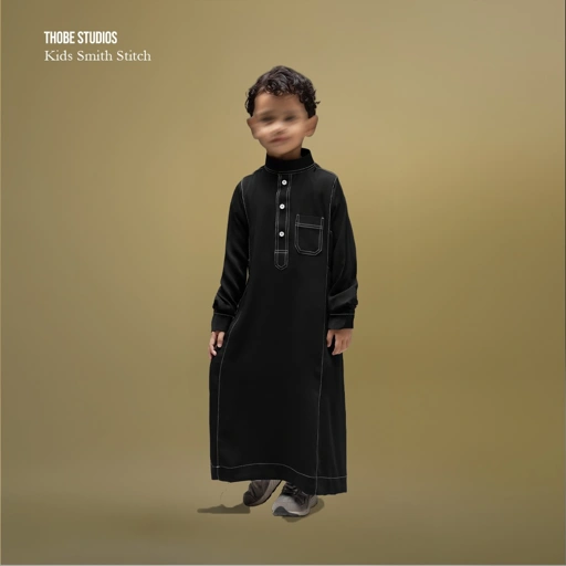 Image of [THOBE KIDS SMITH STITCH] Thobe Studios Kids Thoub (Jubah / Gamis Anak Premium Modernfit) - UV Protection.