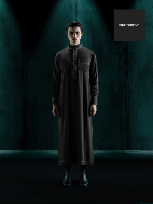 Image of [SMITH STITCH ZIPPER] Thobe Studios (Jubah / Gamis Pria Premium Slimfit) - UV Protection Material.