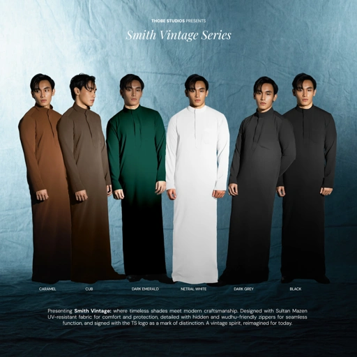 Image of [SMITH VINTAGE] Thobe Studios Thoub (Jubah / Gamis Pria Premium Slimfit) - UV Protection.