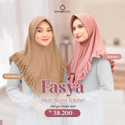 Image of Hijab Instan Ruffle Fasya Daily Bergo Teksture