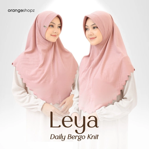 Image of Jilbab Instan Kerudung Bergo Knit Pet Antem Leya Daily Hijab