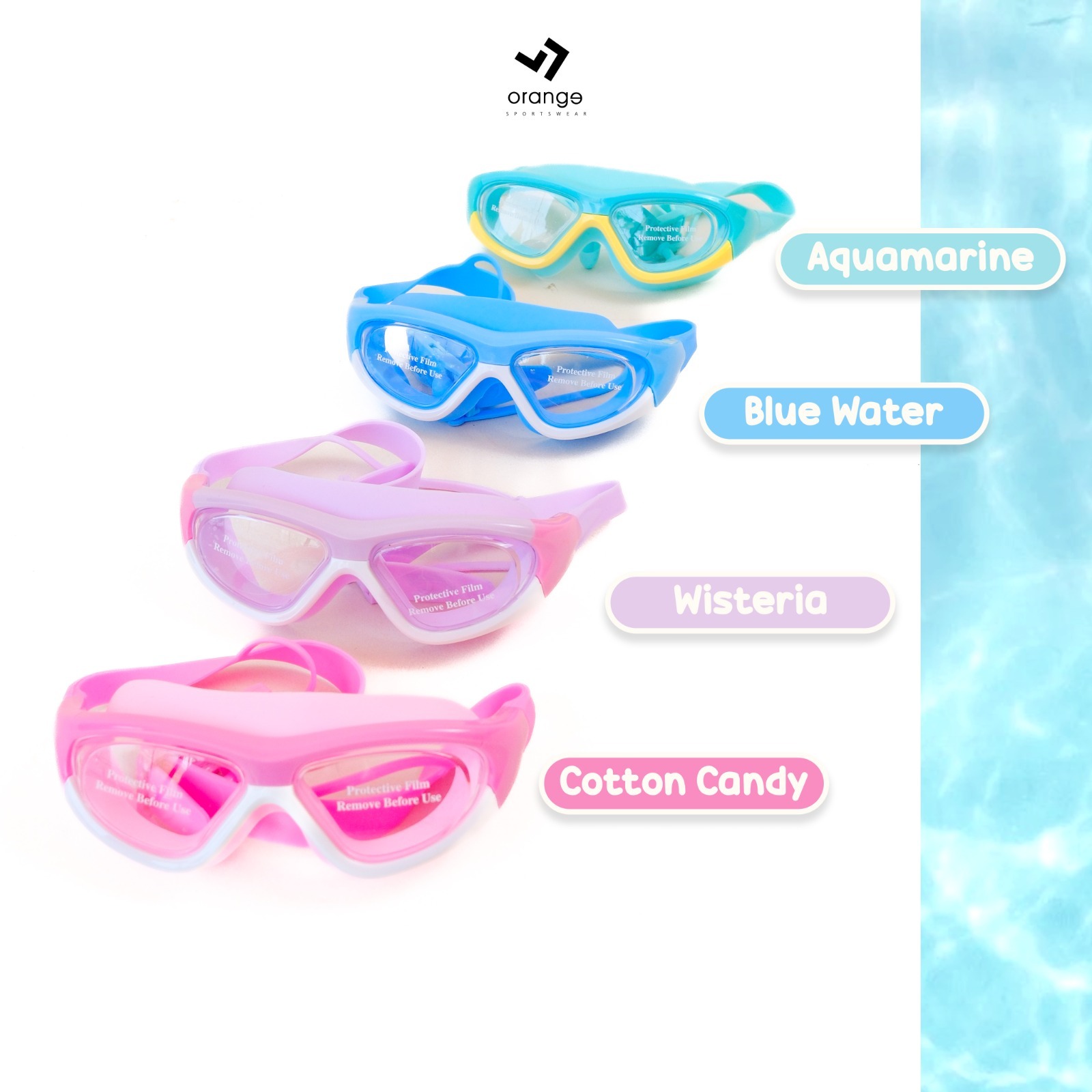Kacamata Renang Anak Perempuan Laki-Laki Swimming Goggles Anti FOG Big Frame
