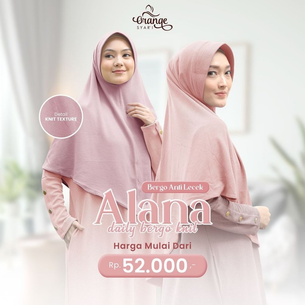 Jilbab Instan Kerudung Bergo Knit Pet Antem Leya Daily Hijab