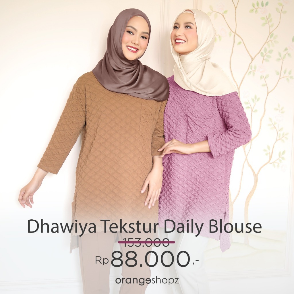 Atasan Tunik Lengan Panjang Wanita Daily Basic Formal Casual