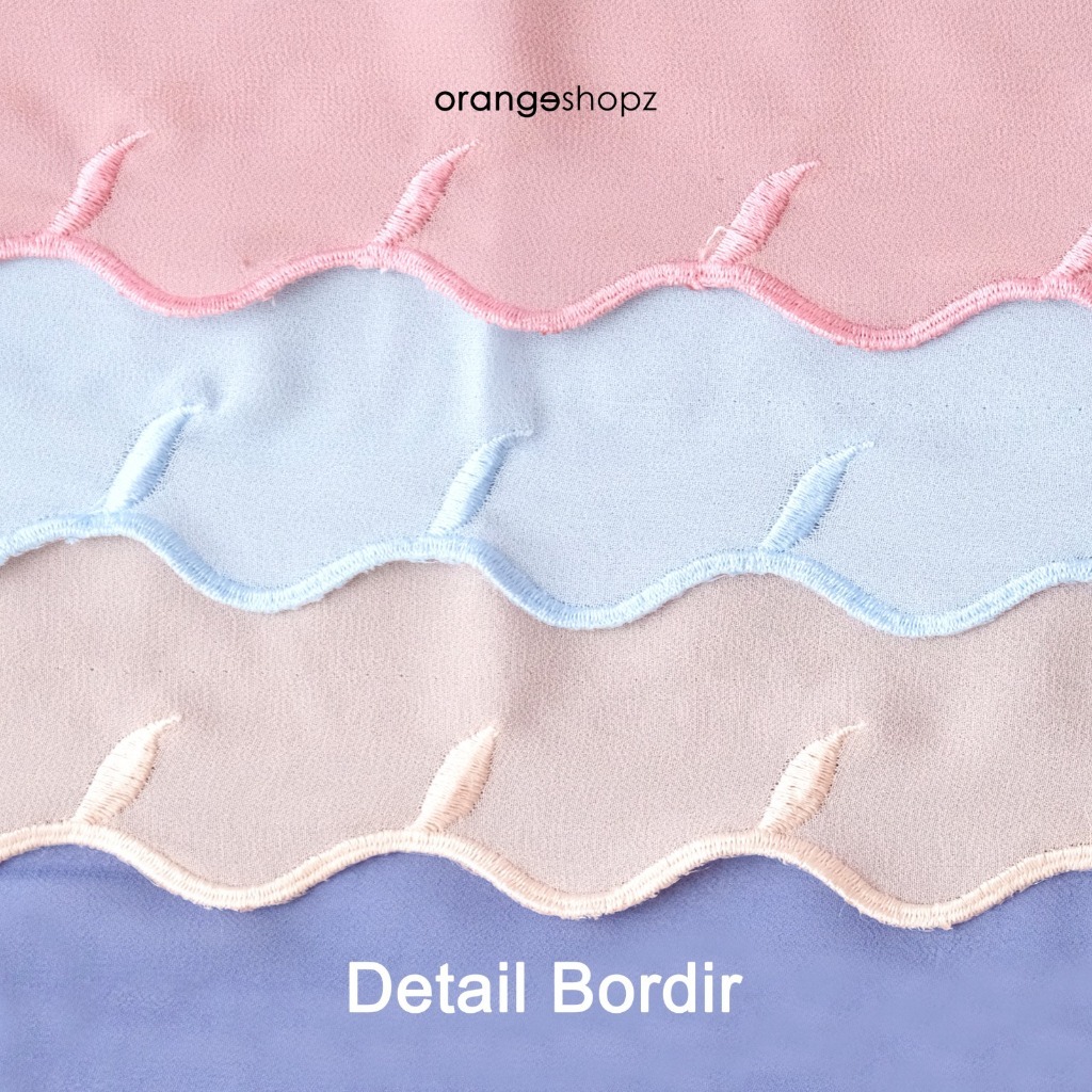 Pashmina Bordir Sulam Hijab Embroidery Lalisa Series