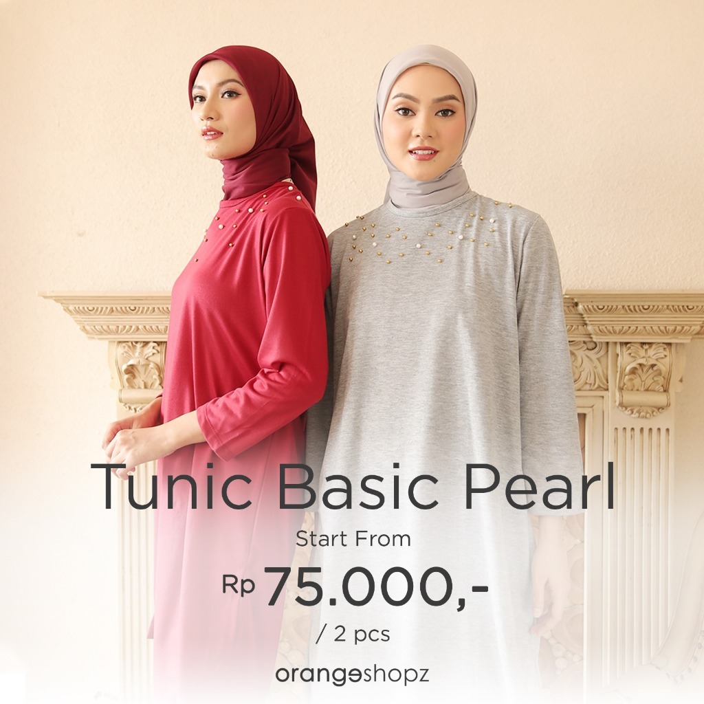 Atasan Tunik Lengan Panjang Wanita Daily Basic Formal Casual