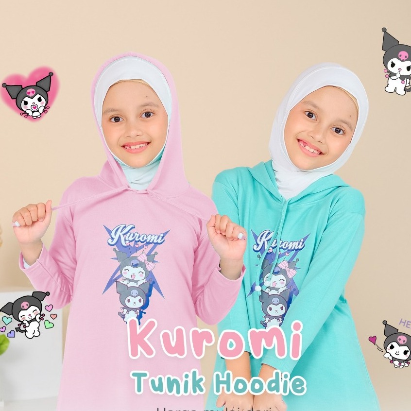 Kaos Anak Perempuan Motif Cinnamoroll Kuromi Long Sleeve Tee