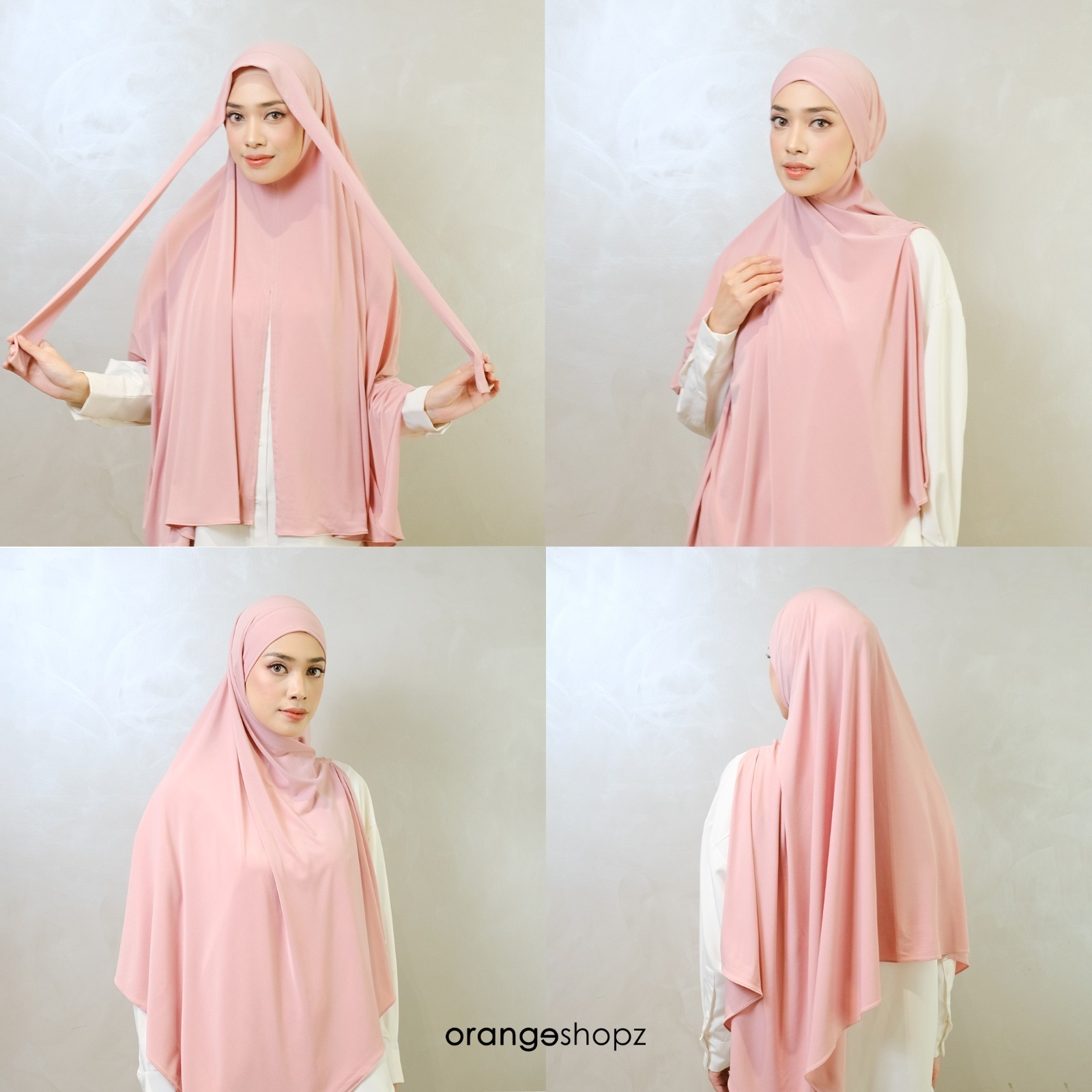 Orangeshopz - Khiban Instan Jersey Hijab Khimar Bandana Jersey Premium