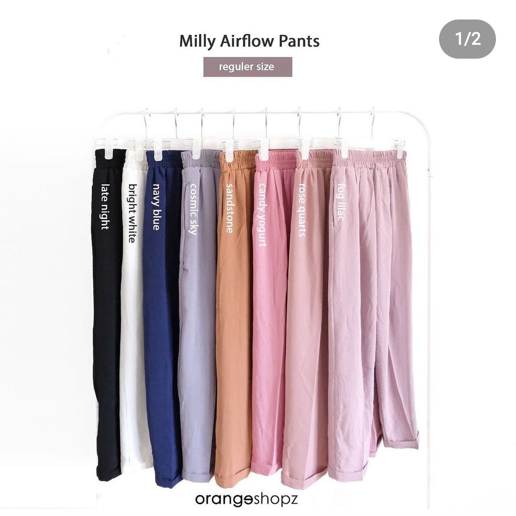 Milly Comfy Airflow Pants Celana Kerja Wanita Kantor Daily