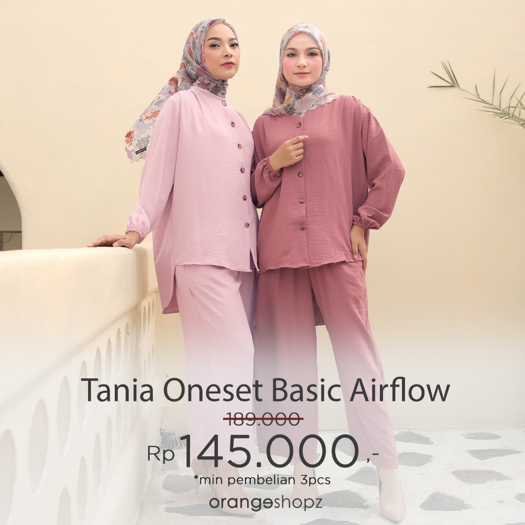 Setelan Oneset Panjang Wanita Kekinian Formal Casual Basic Premium