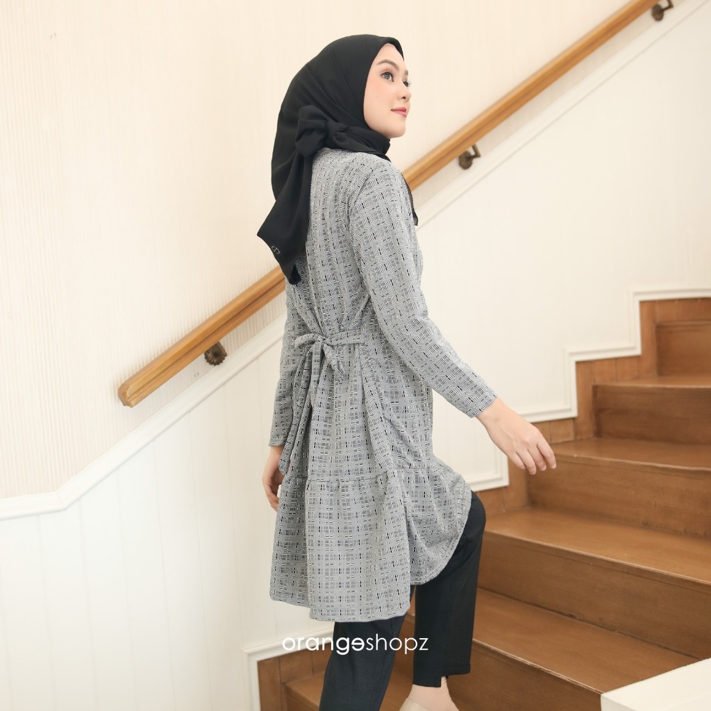 Atasan Tunik Lengan Panjang Wanita Daily Basic Formal Casual