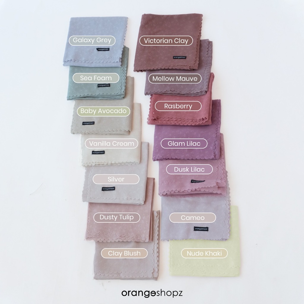 Hijab Segiempat Dandelion Lasercut Emboss Polycotton