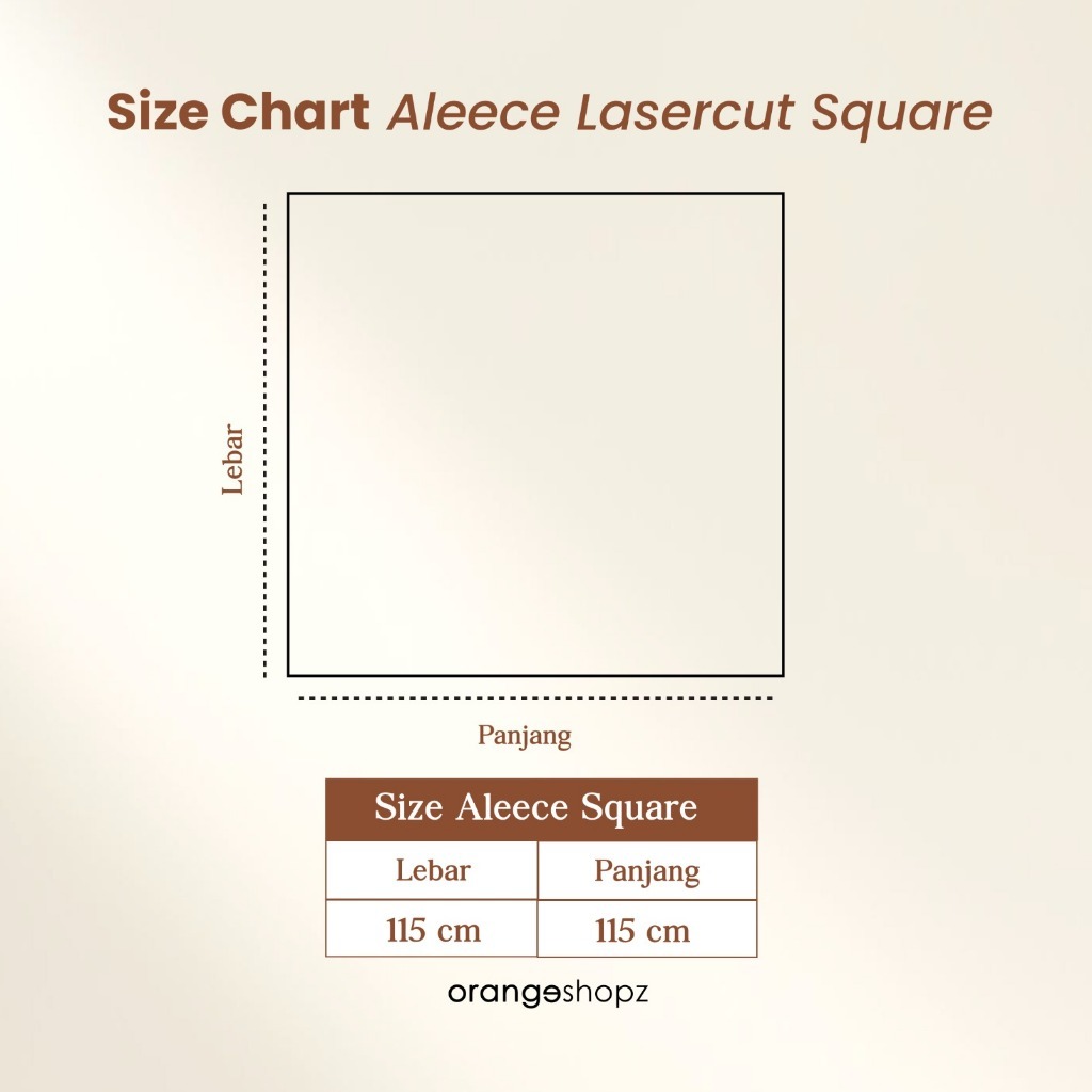 Segiempat Aleece Lasercut Kerudung Polycotton