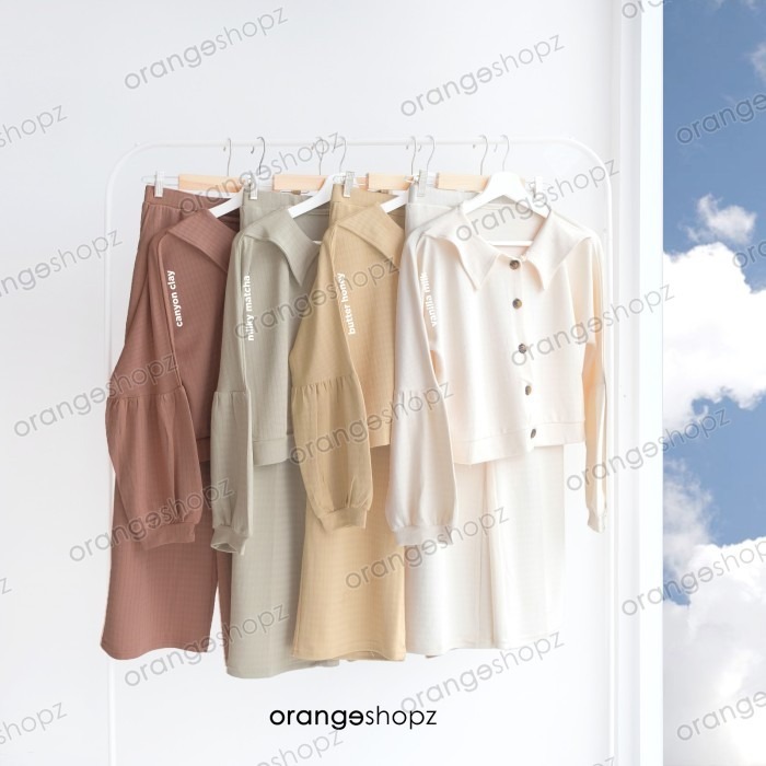 Setelan Oneset Panjang Wanita Kekinian Formal Casual Basic Premium